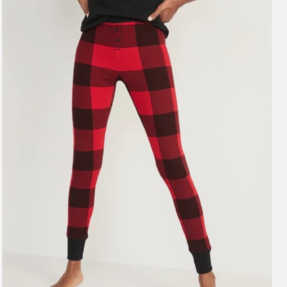 Old Navy Red and Black Buffalo Plaid Pajama Pants M NWT